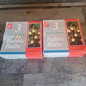 Lot (6) CLEAR BUBBLE BULB REPLACEMENT NEW IN BOX VINTAGE CHRISTMAS HOLIDAY TREE